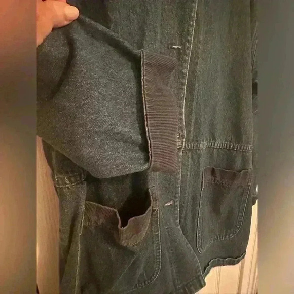 Like New Denim Unlined Chore Coat L - Picture 4 of 7